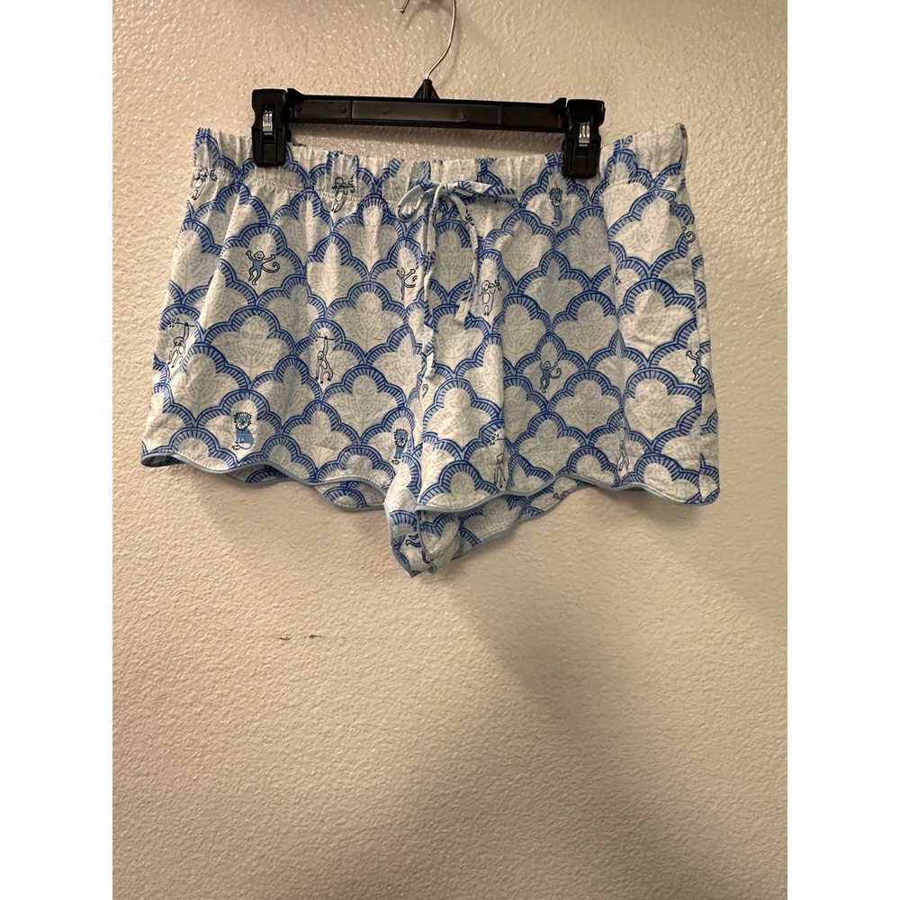 Roller Rabbit for Target Blue Monkey Print Pajama Shorts Size L YPYLKY